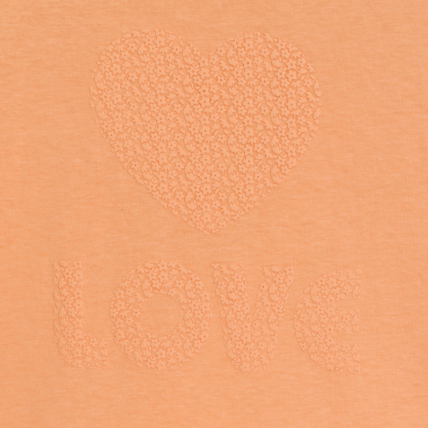 Girl's orange love slogan T-shirt