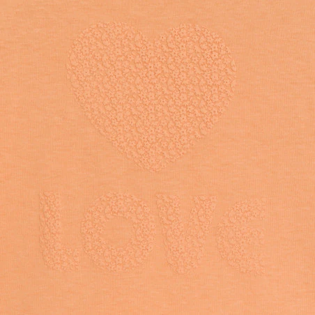 Girl's orange love slogan T-shirt