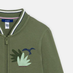 Sweat-shirt teddy kaki Garçon