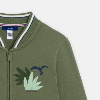 Sweat-shirt teddy kaki Garçon
