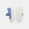 Ballerines toile à noeud bleu bébé fille