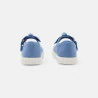 Baby girl's blue canvas ballet flats with bow