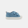 Baby boy's blue canvas shoes with Velcro