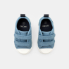 Baby boy's blue canvas shoes with Velcro