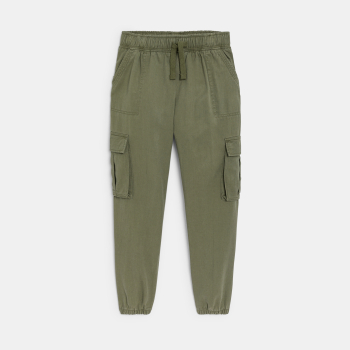 Girl's green cargo trousers