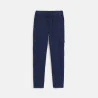 Boy's plain navy blue canvas chinos