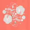 Girl's orange butterfly sleeve T-shirt with sparkly motif
