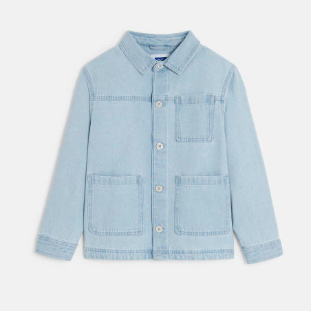 Blue denim shacket