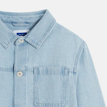 Blue denim shacket