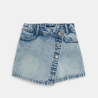 Girl's blue denim pleated skort