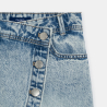 Girl's blue denim pleated skort