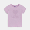 Girl's mauve love slogan sweatshirt