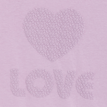 Girl's mauve love slogan sweatshirt