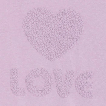 T-shirt à message love mauve Fille