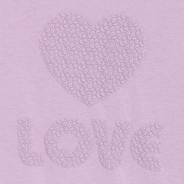Girl's mauve love slogan sweatshirt