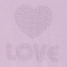 Girl's mauve love slogan sweatshirt