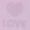T-shirt à message love mauve Fille