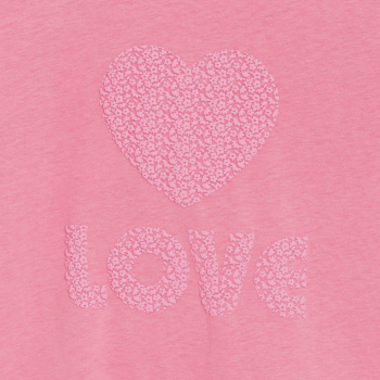 T-shirt à message love rose Fille