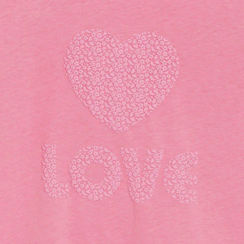 T-shirt à message love rose Fille