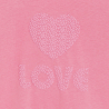 Girl's pink love slogan T-shirt