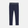 Pantalon chino slim + ceinture bleu marine Garçon