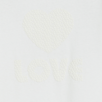 T-shirt à message love blanc Fille