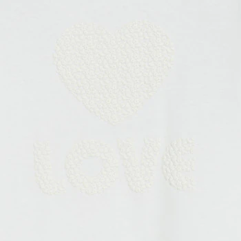 T-shirt à message love blanc Fille