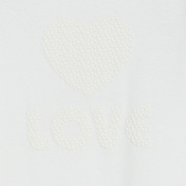 Girl's white love slogan T-shirt