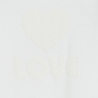 T-shirt à message love blanc Fille