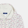 Sweat-shirt en molleton fleuri mauve Fille