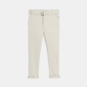 Boy's ecru slim chino trousers + belt