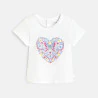 Baby girl's blue textured butterfly T-shirt