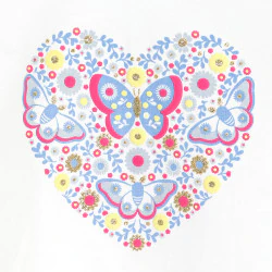 T-shirt papillon en relief...