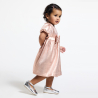 Robe chic à nœud irisée rose bébé fille