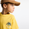Boy's yellow short-sleeve palm tree T-shirt