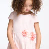 Baby girl's pink dress with textured rose