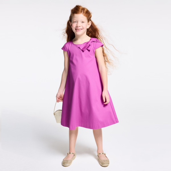 Robe chic unie violine Fille