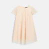 Girl's nude sequin party dress
