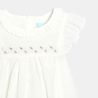 Baby girl's white formal ruffle dress