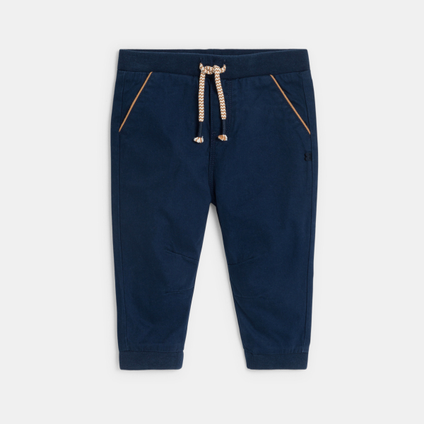 Baby boy's blue cotton joggers