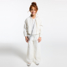 Girl's white embroidered bomber jacket