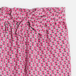 Girls pink printed wide leg...
