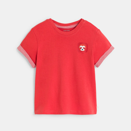 Baby boy's red motif T-shirt