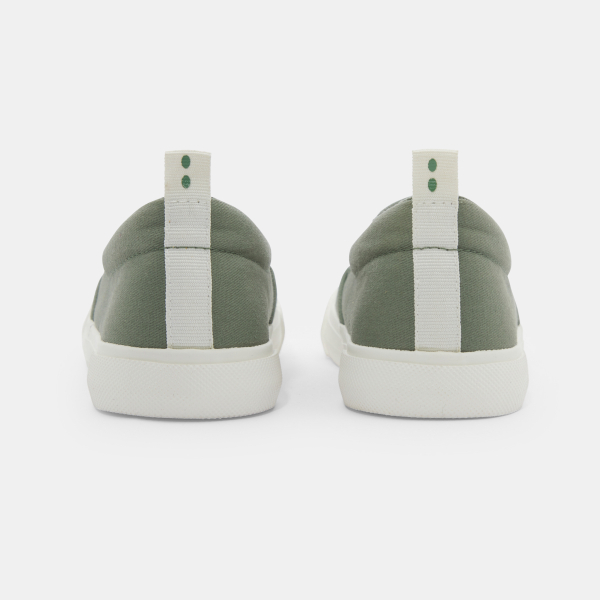 Boy's green slip-on trainers