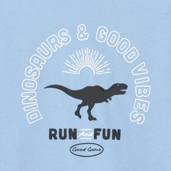 T-shirt manches courtes à message bleu Garçon