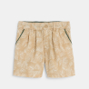 Bermuda imprimé coton fantaisie beige bébé garçon