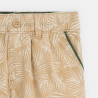 Bermuda imprimé coton fantaisie beige bébé garçon