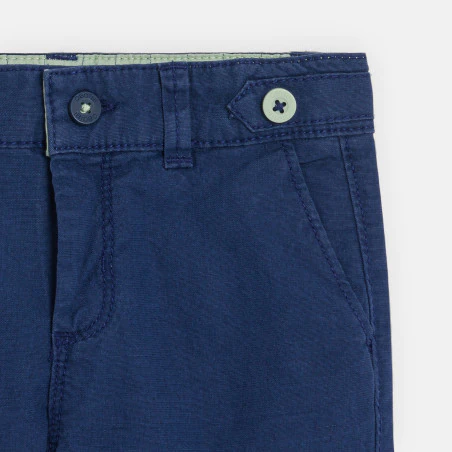 Bermuda chambray bleu bébé garçon