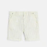 Bermuda chino rayé orange bébé garçon
