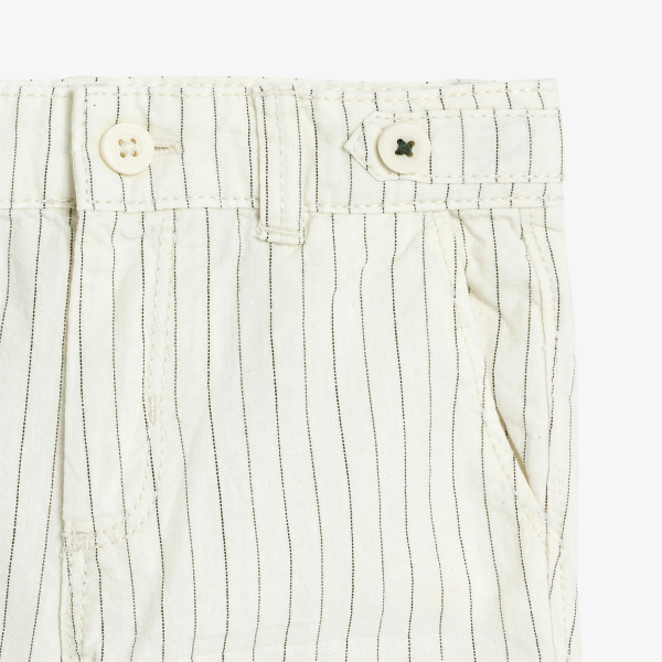 Baby boy's striped orange chino Bermuda shorts